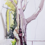 Melanie Vote: Tree in McGolrick Park (2014), watercolor, 9 x12 in.